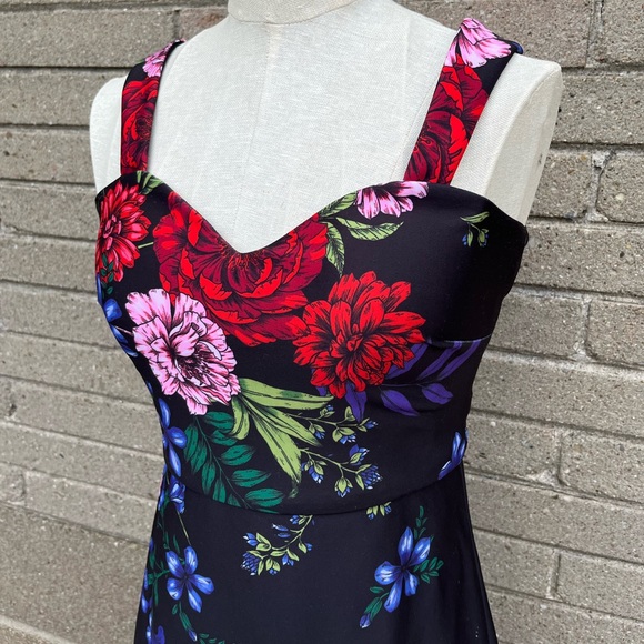 Guess Floral Mini Sheath Sweetheart Bodycon Dress Size 4 - Picture 5 of 9